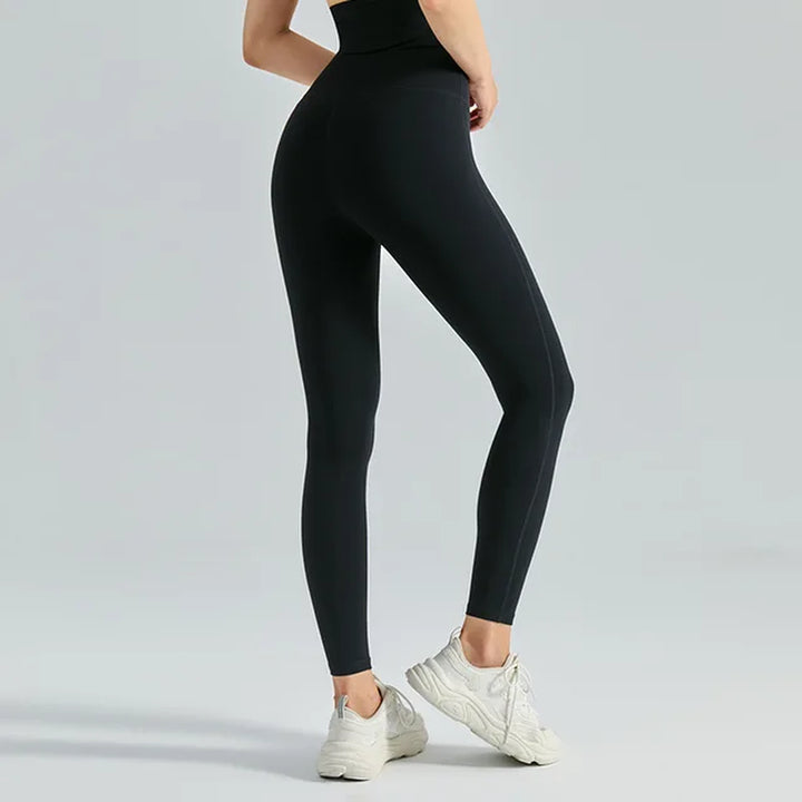 Emily Sportswear Naked High Waist Tight Yoga Pants Double-Sided Brushed Peach Buttocks Lifting Running Sports Fitness Leggings