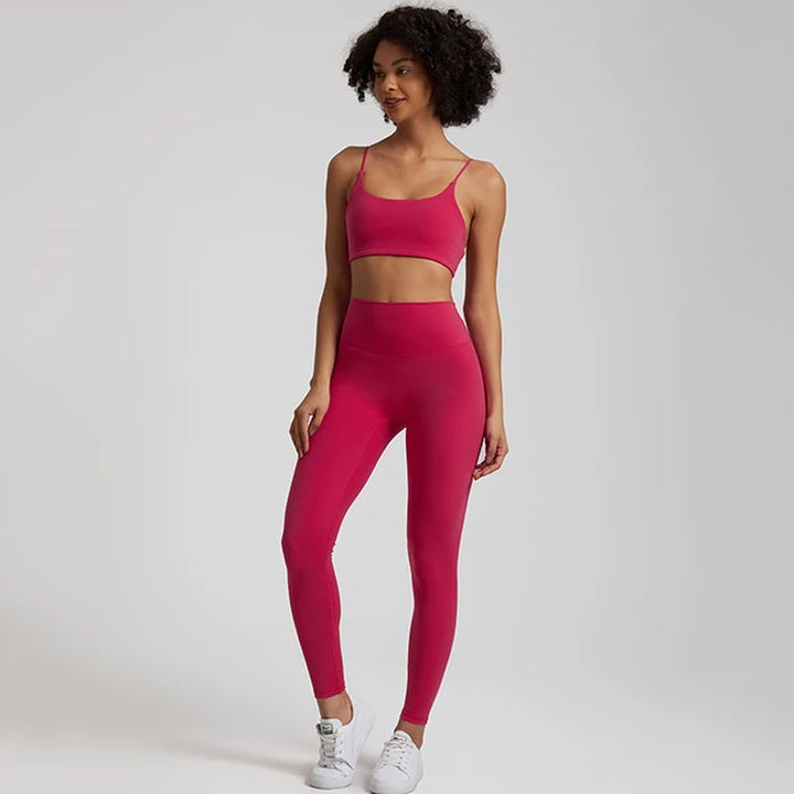 Seamless Yoga Set Gym Set Women Sports Outfit 2 Pieces Cross Back Bra Fitness Suit High Waist Leggings Running Workout Tracksuit