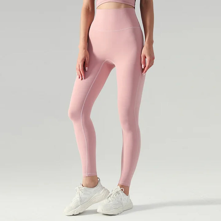 Emily Sportswear Naked High Waist Tight Yoga Pants Double-Sided Brushed Peach Buttocks Lifting Running Sports Fitness Leggings