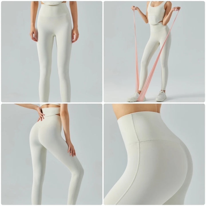 Emily Sportswear Naked High Waist Tight Yoga Pants Double-Sided Brushed Peach Buttocks Lifting Running Sports Fitness Leggings