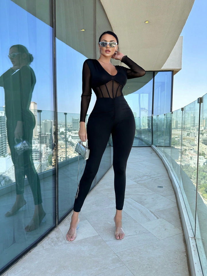 Mesh Unitard Jumpsuit