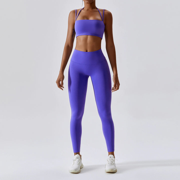 Yoga Clothing Sets Athletic Wear Women High Waist Leggings and Top Two Piece Set Seamless Gym Tracksuit Fitness Workout Outfits