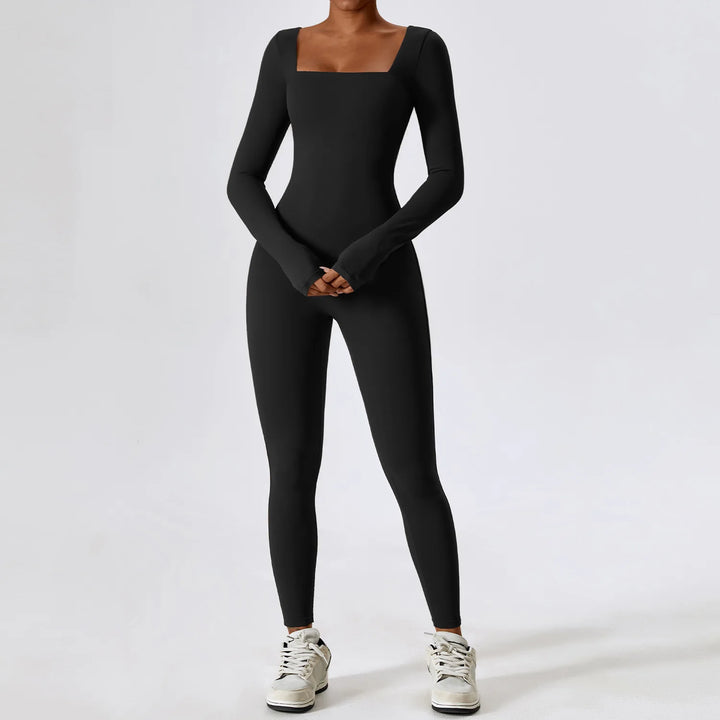 Women'S Tracksuit Sportswear Seamless Long Sleeved Yoga Suit Gym Jumpsuit Push Ups Fitness Workout Clothes Bodysuit One Piece