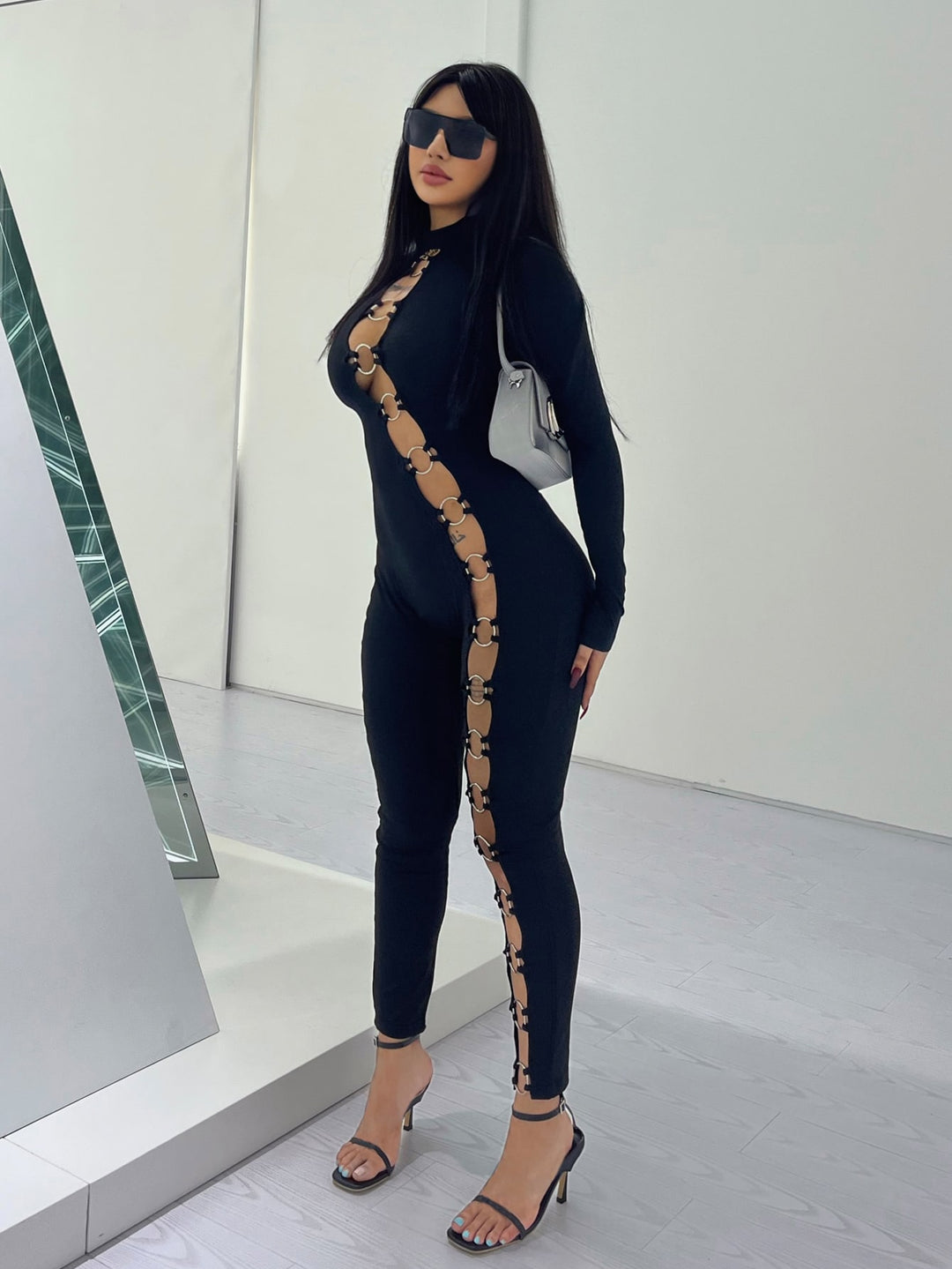 O-Ring Detail Cutout Jumpsuit