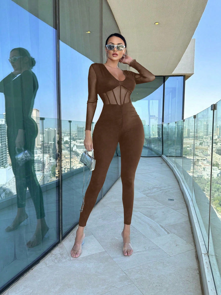 Mesh Unitard Jumpsuit