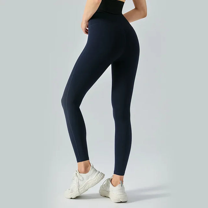 Emily Sportswear Naked High Waist Tight Yoga Pants Double-Sided Brushed Peach Buttocks Lifting Running Sports Fitness Leggings