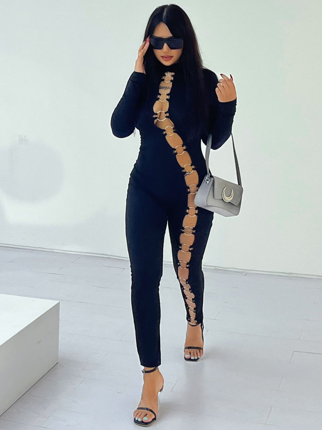 O-Ring Detail Cutout Jumpsuit